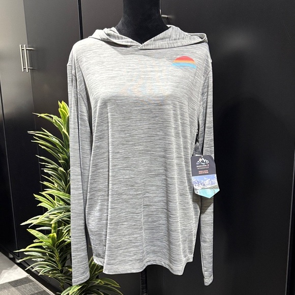 Mountain and Isles Hoodie,pull over,UPF 50 Sun protect,quick dry,stretch,sunrise - Picture 2 of 10